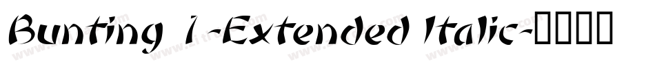 Bunting 1-Extended Italic字体转换